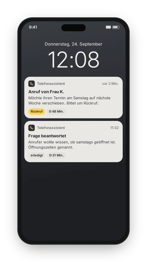 Beispiel: KI-Chatbot & KI-Telefonassistent für einen erfundenen Betrieb