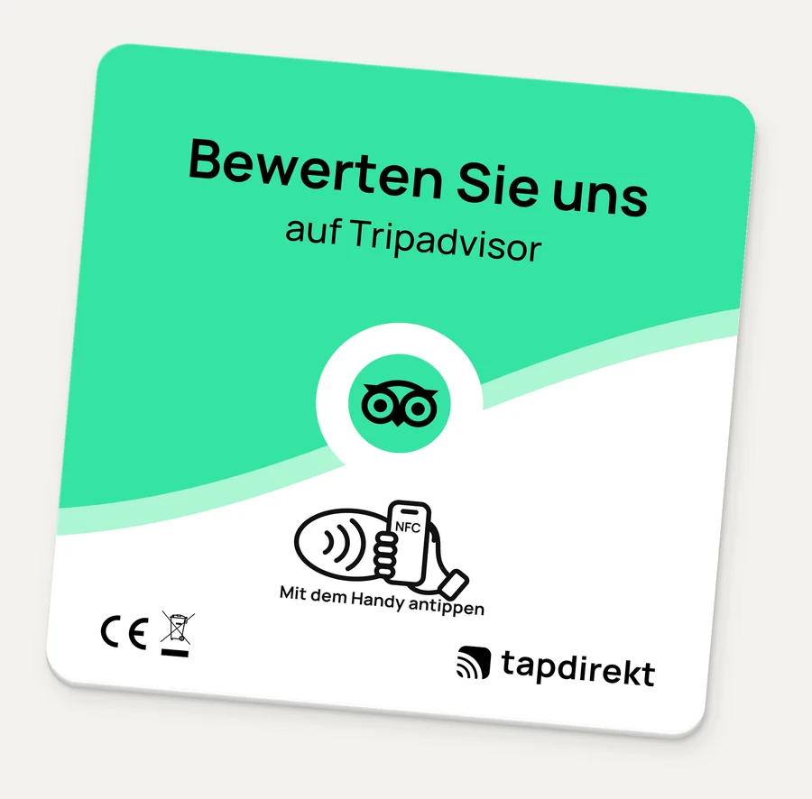 Tripadvisor-Bewertung, Schild